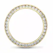 3CT Channel Diamond Bezel 14KY For Rolex 40MM Submariner, GMT Master 2, Daytona