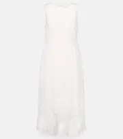[Velvet] Velvet Bianca lace-trimmed midi dress AU 8 white