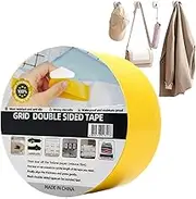 lyanny Double-Sided Tape | Clear Removable Heavy Duty Tape Roll,Crafts Gripper with Fiberglass Mesh, Woodworking Supplies for Home School, Card Making
