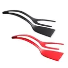 2 in 1 Handle Turn of Tongs, Spatula Tong for Fried Egg, Nylon Bread Tongs,7503
