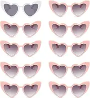 [Hanycr] 10 Pairs Bachelorette Party Sunglasses Heart Shaped Sunglasses Party Decorations Bridesmaid Proposal Gifts Women girl
