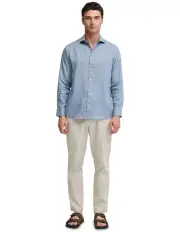 [Oxford] Ollie Linen Shirt in Steel