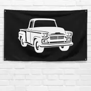 For Chevrolet Chevy Apache 1959 Enthusiast 3x5 ft Flag Dad Birthday Gift Banner