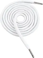 WALWAL 1 Pcs 51 Inch Replacement Drawstrings Cotton Drawstring Cord, Suitable for Sweatpants Hoodies Shorts(White, Metal Rope Head)