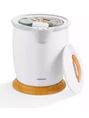 Costway Bathroom Towel Warmer Bucket with Fragrance Holder & Auto Shut Off White