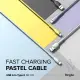 【Ringke】USB A 轉 Type-C Fast Charging Pastel Cable 粉彩快速充電傳輸線－2M 紫 藍 白 黃(Rearth快充)