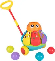 Playgro Push Along Ball Popping Octopus Baby Toy for Toddlers and Children