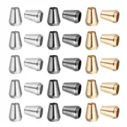 Metal Bell Stopper, 30 Pack Conical Cord Ends Lock Fastener, Multicolor
