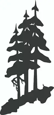 Tree's on a Hill metal Wall Art Copper Bronzed Finished 18" Tall
