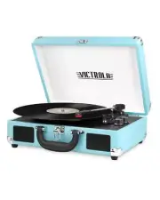 Victrola Portable Suitcase Record Player Turntable With Bluetooth 550BT-TU- New