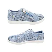Cabello EG17P Ladies Shoes Casual Lace up Leather Flat Comfort Soft Print