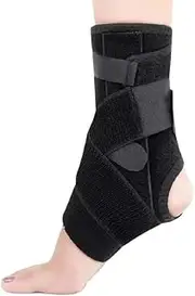 Adjustable Breathable Ankle Brace for Sprained Ankle, Sports Injuries, Ankle Support Brace, Elastic and Comfortable Ankle Stabilizer for Women and Men (Black, XL)