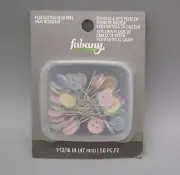 FABANY ~ 50 Piece 1 13/16" Flat Button Head Pins