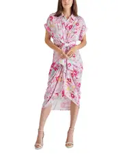 Steve Madden Tori Tie Front Shirtdress