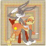 Bugs Bunny Lola Spanking Blotter Art Perforated Sheet Paper Psychedelic 7.5"
