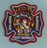 LOS ANGELES COUNTY CALIFORNIA ENGINE 69 PATROL 69 FIRE COMPANY PATCH