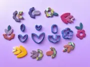 Set #E) 7 Pcs Polymer Clay Cutter Set | Unique Clay Cutters | Clay Tools