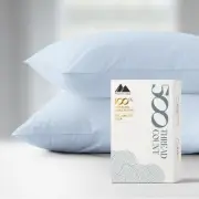 100% Cotton Pillowcases Standard/Queen Size Set of 2-500 Thread Count Cotton ...