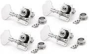 UPKOCH Bass Tuner Guitar Tuner Bass Machine Head Tuners Guitar Machine Head Tuners Machine Heads Bass Guitar Accessories Bass Tuning Pegs Button Tuning Peg Guitar Tuning Pegs Silver
