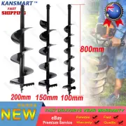 Post Hole Digger Auger With Blades 100/150/200mm X 800mm Ground Drill Bit NEW BR