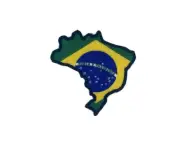 Embroidery patch sew badge iron on glue transfer brazil flag map