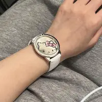 在飛比找Yahoo!奇摩拍賣優惠-迪士尼手錶可愛皮質hellokitty手錶hellokt石英