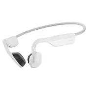 SHOKZ OpenMove Open-ear Earphones, Bone Conduction Bluetooth Sport Headphones, IP55 Water-Resistant - White