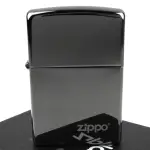 【ZIPPO】美系-LOGO字樣打火機-超質感BLACK ICE黑冰色鏡面