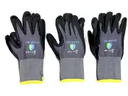 2 Pair PROMEDIX P Work Gloves MicroFoam Nitrile Coated, Size 8 Safety, T1