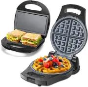 Belgian Waffle Maker and Sandwich Maker, 8 Inch Flip Waffle Irons with Non-Stick