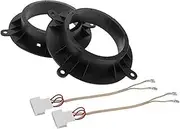 RIZIXE Speaker Spacer Ring Tweeter Speaker Spacer Adapter Car, for Mazda, Atenza 2014-2019 Front Doors ABS Black with Audio Wiring Harness Waterproof Car Audio Spacer and Adapter Set