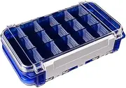 Tackle Boxes Fishing Organiser Fishing Hook Box Fake Bait Soft Bait Box(Blue)