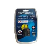Samsonite Travel Sentry Approved 3 Dial Combination Lock SM3736BK