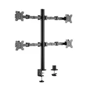 Brateck LDT33-C048 Quad Monitors Affordable Steel Articulating Monitor Arm Fit Most 17"-32"