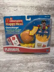 2000 VINTAGE HASBRO PLAYSKOOL MCDONALD'S CHEESEBURGER HAPPY MEAL PLAY SET #25651