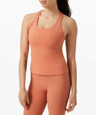 Lululemon Cool Racerback Shorter NULU Rustic Coral SIZE:8