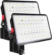 200W LED Flood Light Outdoor, Indmird 2PCS 20000LM LED Floodlight 6500K Daylight White Security Lights IP66 Waterproof Led Spot Light Led Work Light for Yard,Garage,Garden,Parking Lot, Park,Playground