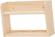 MYCENSE Wooden Floating Bookshelf Wall Storage Shelf Organizer Home Decoration Picture Frame Holder for Children Room Dorm Hallway, Wood 30x12x20cm