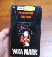 Lot of 12 NEW Vtg MAGIC MARKER Yaka Mark YELLOW Waterproof Permanent Ink PENS