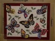 Printed needlepoint Tapestry Butterflies Canvas Only 50x60 Cm 14809 Gobelin L