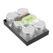 6PK Lemon & Lime 200ml Preserve Jar Capri Glass w/ Silver Lid