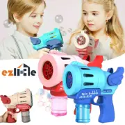 Kids Gatling Automatic Bubble Gun Soap Water Bubble Machine Summer Toys