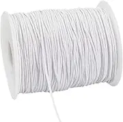 PH PandaHall 100 Yards 1mm Waxed Cotton Cord, White Waxed String Wax Thread Beading Cord Bracelet Rope Jewelry Cords for Necklace Making Crafting Beading Wrapping Braiding Macrame
