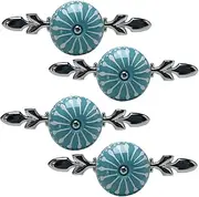 Ceramic Knob,Cabinet,Furniture Pull Handles,Door Pull,Drawer Pull Handle,4pcs Ceramic Knobs Vintage Knob Drawer Pull Handle Furniture Door Cabinet Cupboard Wardrobe Dresser Decoration Black