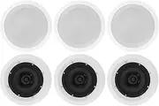 6 x 6.5in in Ceiling Surround Speakers Polyprop Cone 100W CS607