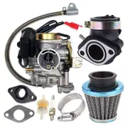 Carburetor Fit for GY6 50CC 49CC 4 Stroke Scooter Taotao Engine 18mm Carb silver