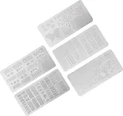 CIMAXIC Nail Stamping Templates Set Pcs Metal Nail Art Plates Festive Patterns