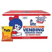 Utz Potato Chips, Barbeque - 1 Ounce (Pack of 60), Crispy Potato Chips MadeSnack