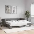 vidaXL Daybed with Trundle without Mattress Dark Grey 90x190 cm OLL