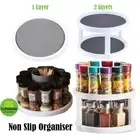 Storage Rack Spice Rack Jar Holder Tray Layers Kitchen 360° Turntable Round